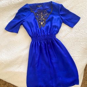 BLUE EMBELLISHED SKATER DRESS💙